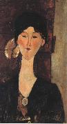 Amedeo Modigliani Beatrice Hasting in Front of a Door (mk39) oil painting picture wholesale